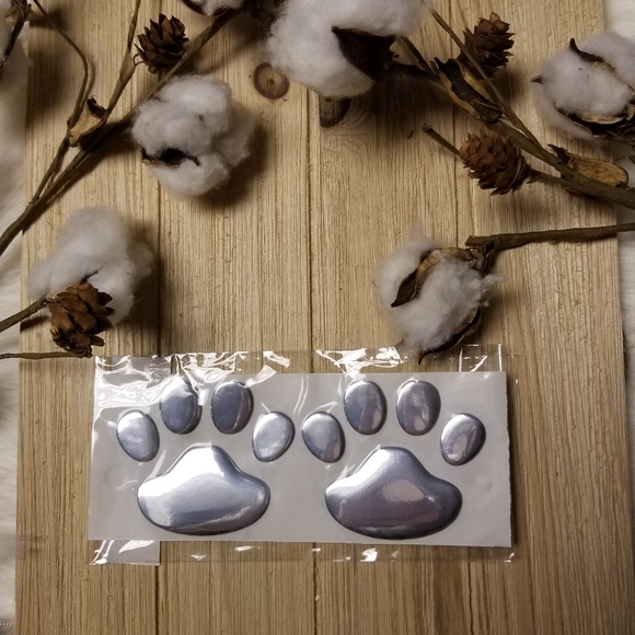 🐾🐾Super Cute Silver Paw Print decal car stickers - Picture 8 of 9